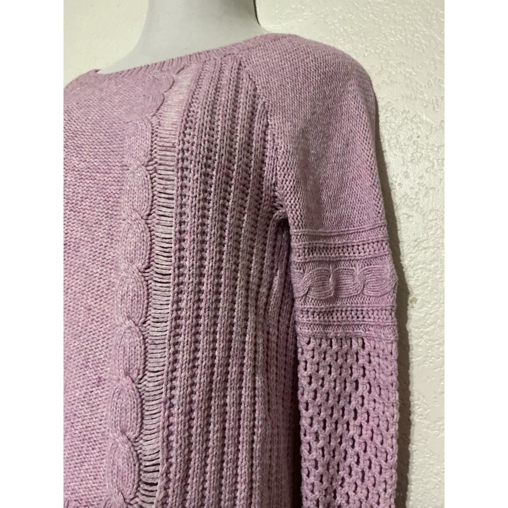 American Eagle Outfitters Pink Open Knit Scoop Neck Sweater Womens M 2013 - Picture 2 of 6
